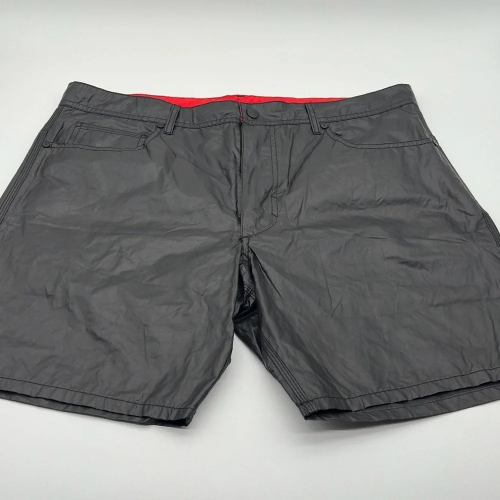 Diesel Waykeeki-F Board Shorts Men' Size 36 Metallic Swim Trunks Wet Look Coated